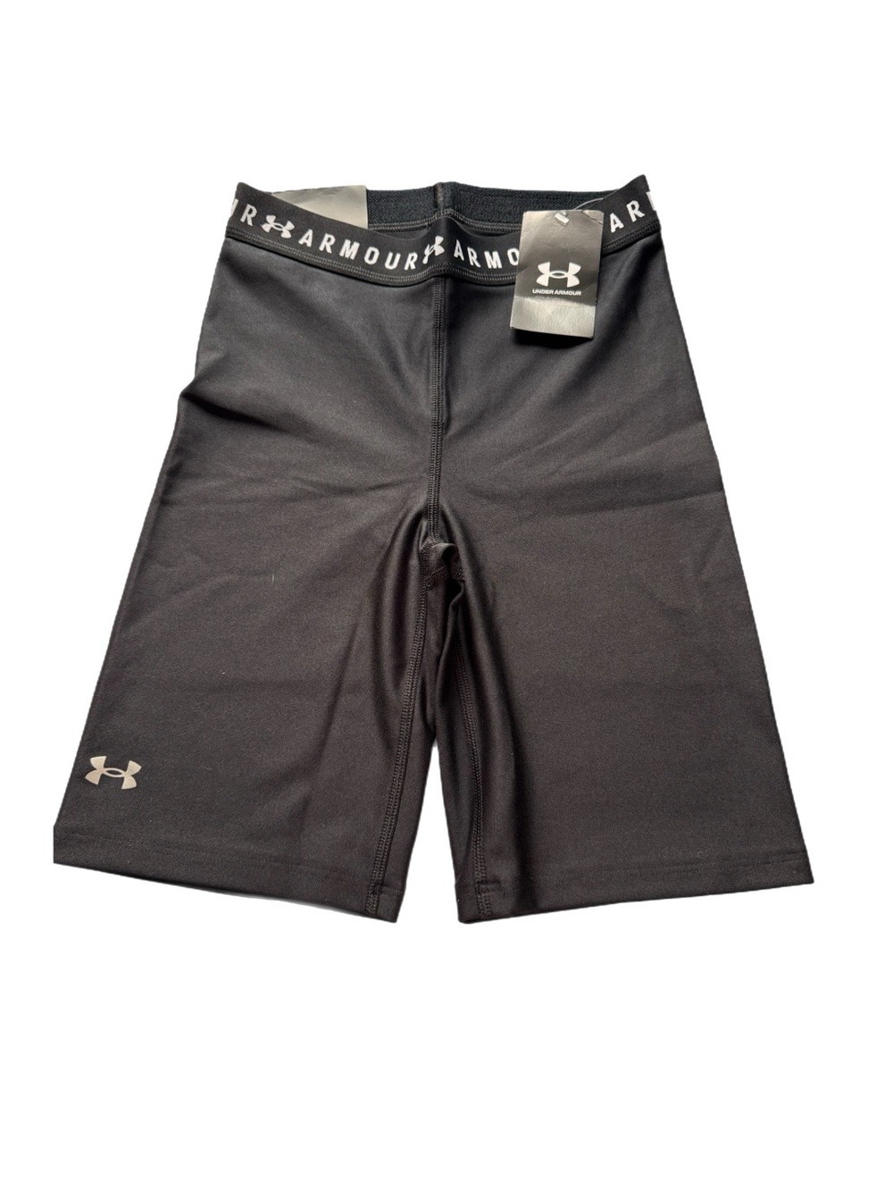 Under Armour HeatGear High Rise 8” Compression Bike Shorts Black XS NWT